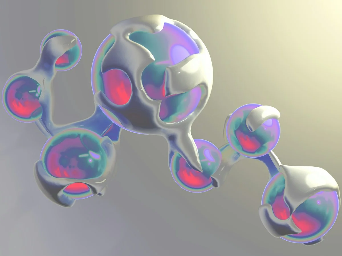 Apstraktni 3D oblici kao ilustracija motion grafike